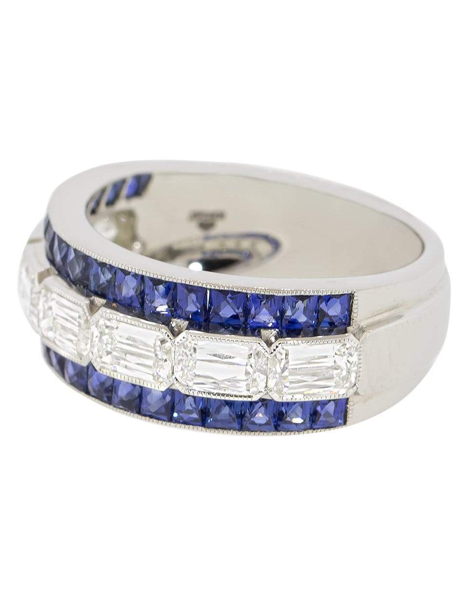KWIAT-Ashoka and Blue Sapphire Eternity Band-PLAT