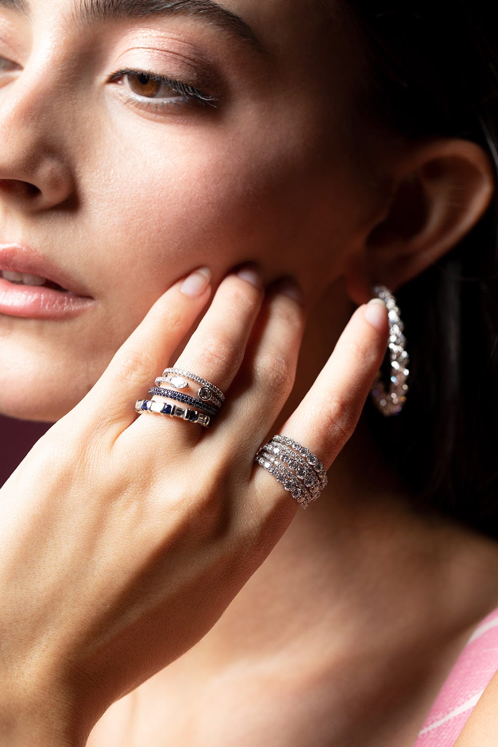 KWIAT-Diamond and Sapphire Sonata Ring-PLAT