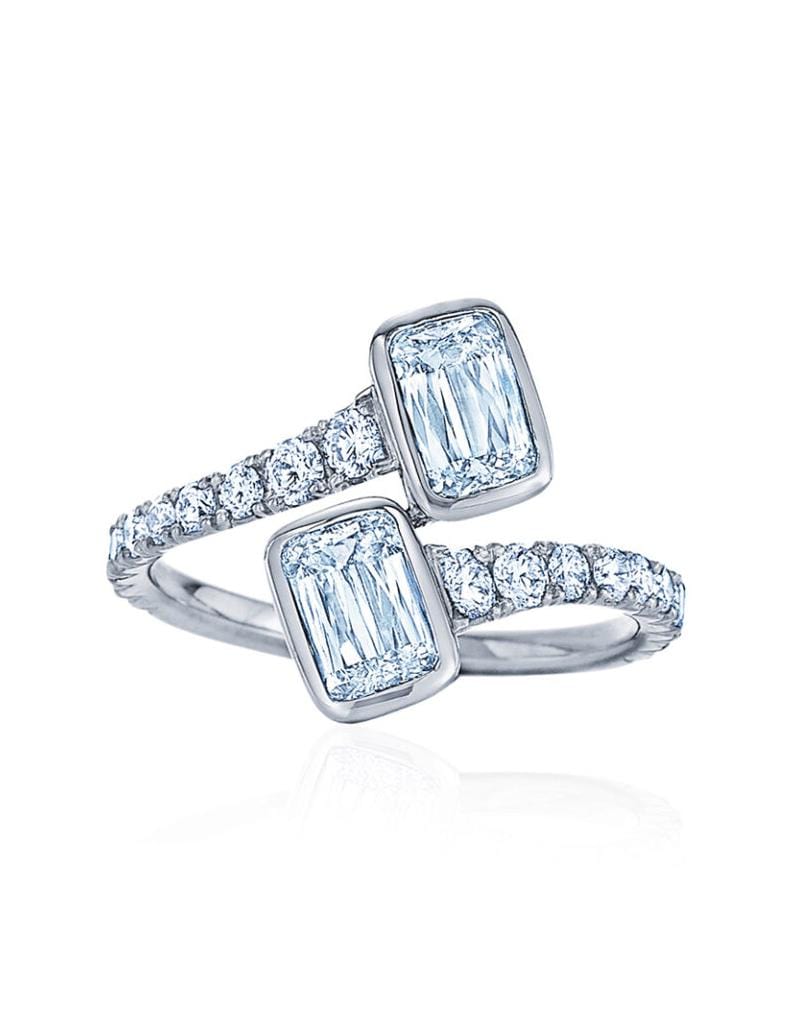 KWIAT-Ashoka Crossover Diamond Ring-PLATINUM