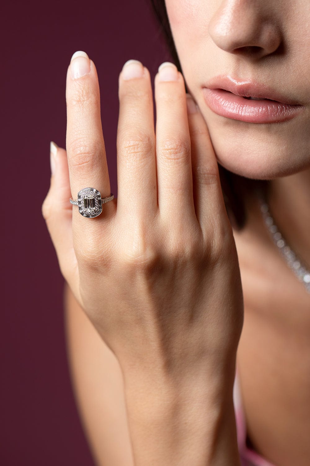 KWIAT-Ashoka Halo Ring-PLATINUM