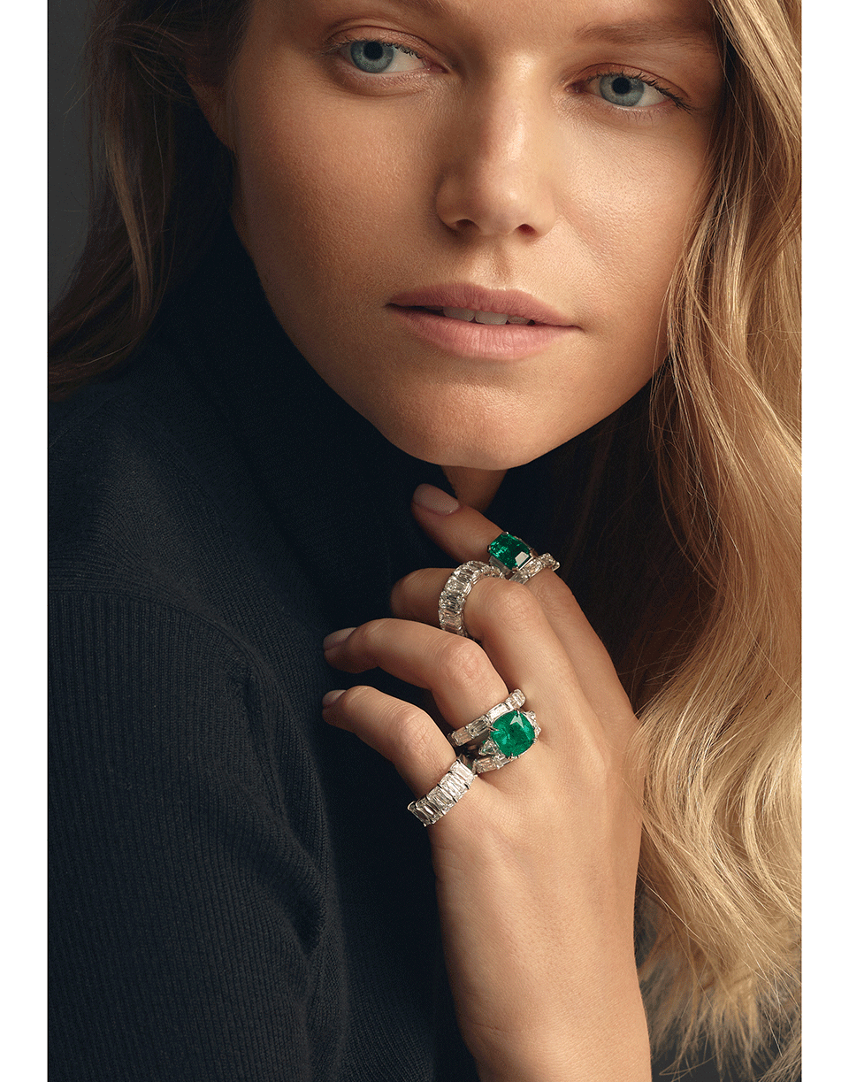 KWIAT-Ashoka Half Diamond Band-PLATINUM