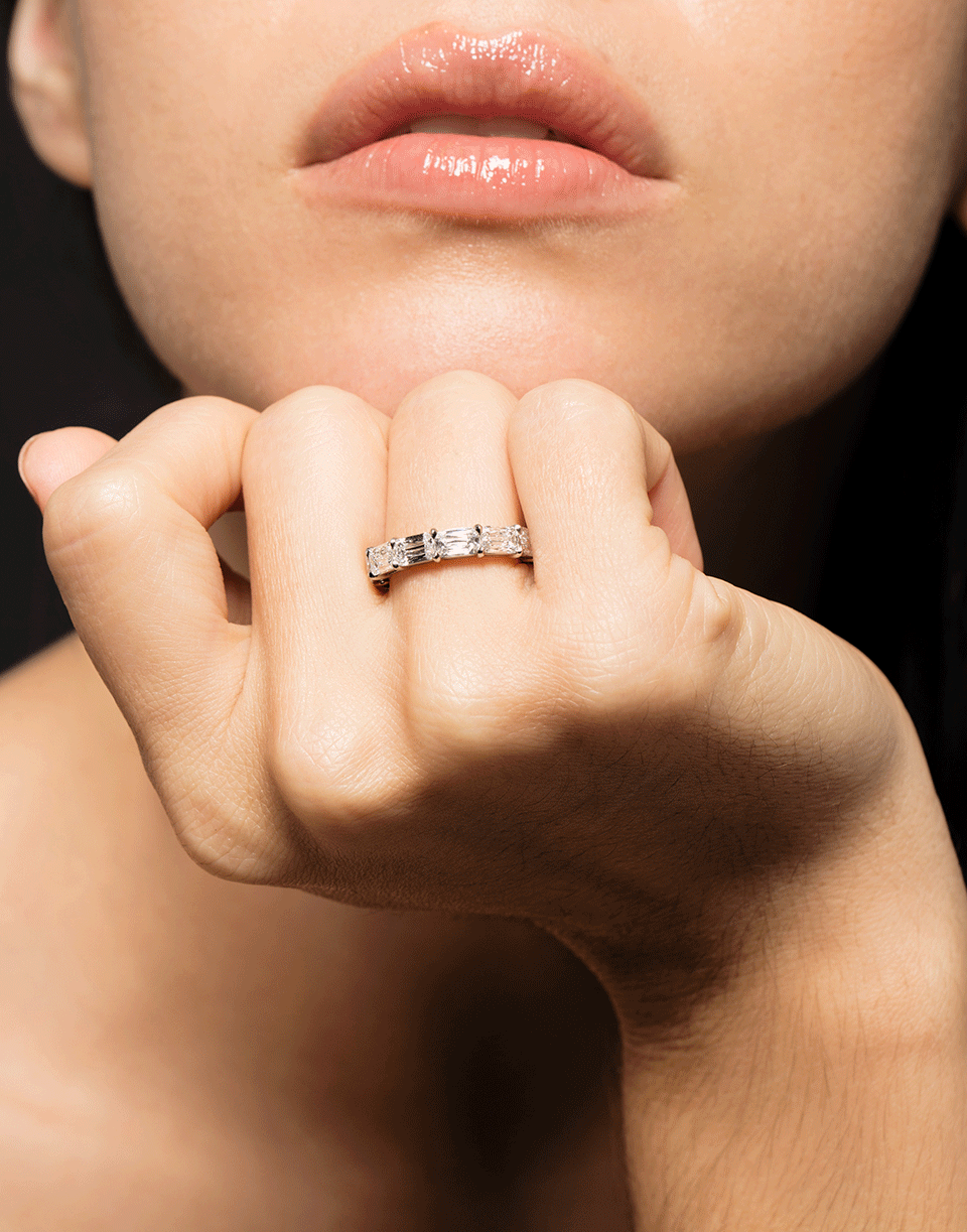 KWIAT-Ashoka Half Diamond Band-PLATINUM