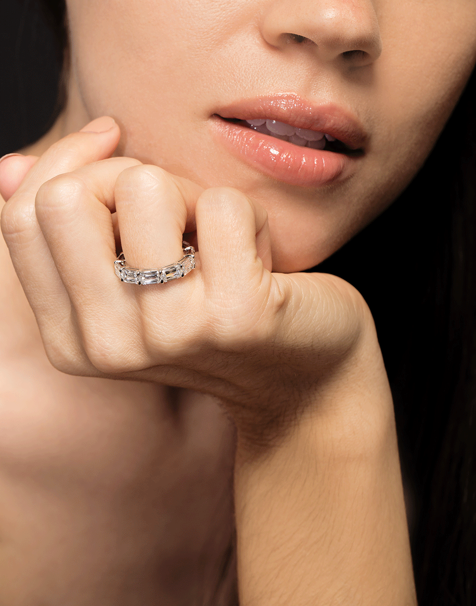 KWIAT-Ashoka Half Diamond Band-PLATINUM