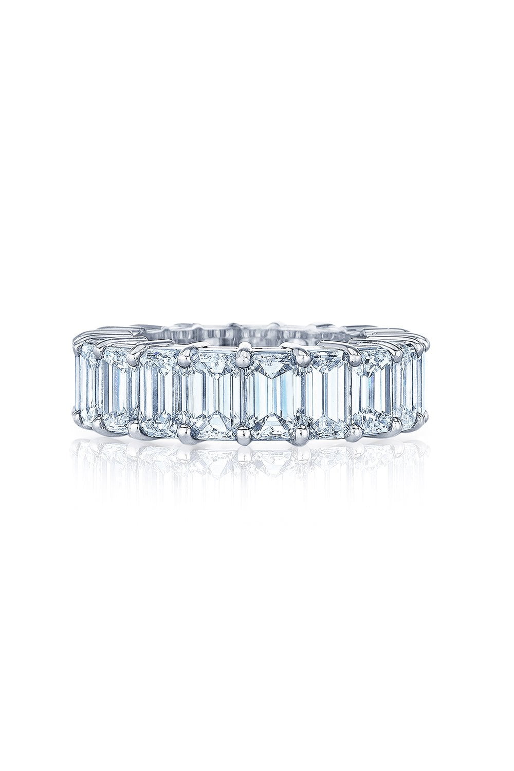 KWIAT-Emerald Cut Diamond Eternity Band-PLATINUM