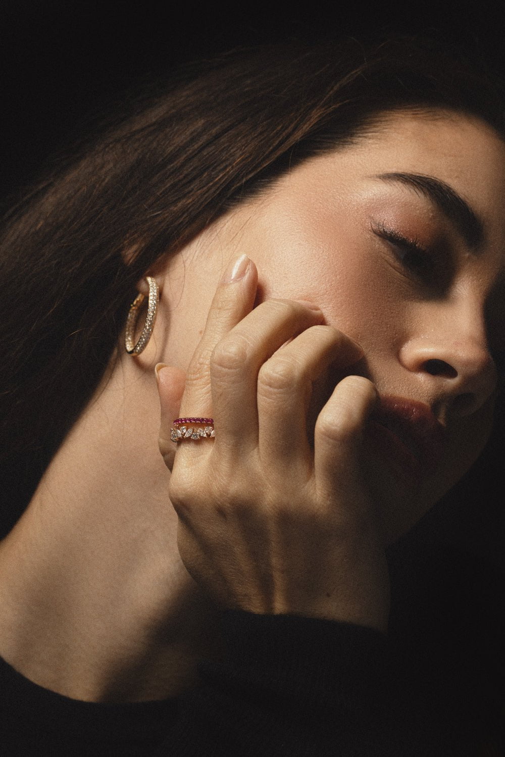KWIAT-Round Marquise Diamond Band Ring-ROSE GOLD