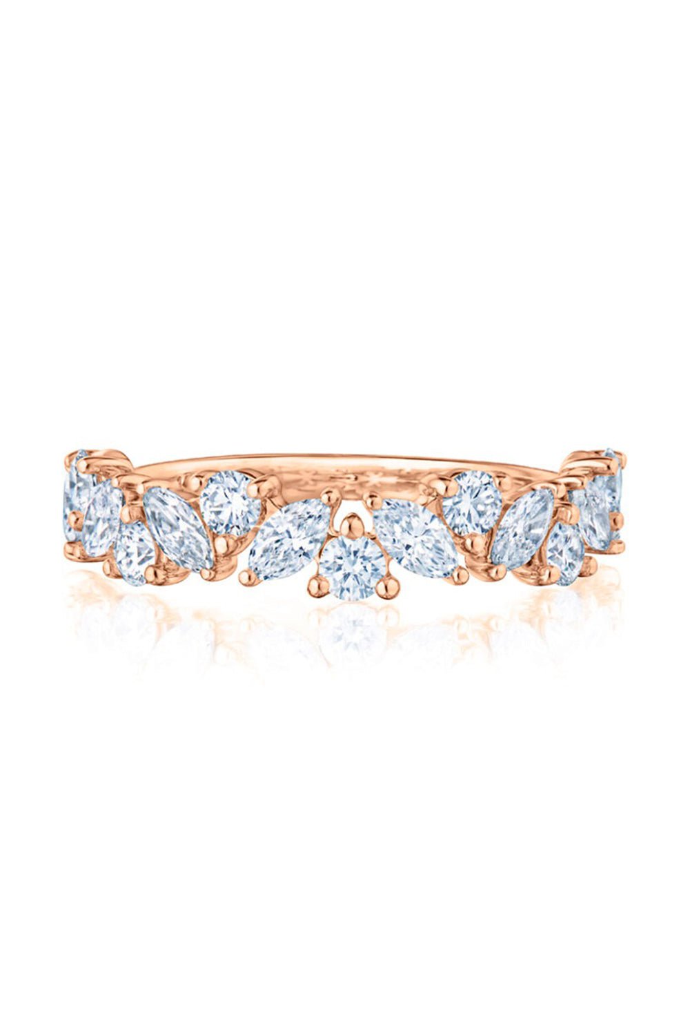 KWIAT-Round Marquise Diamond Band Ring-ROSE GOLD
