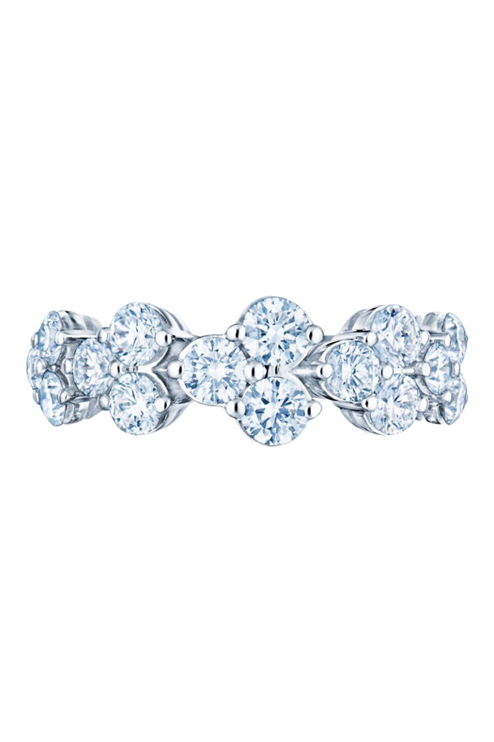 KWIAT-Half Band Diamond Cluster Ring-WHITE GOLD