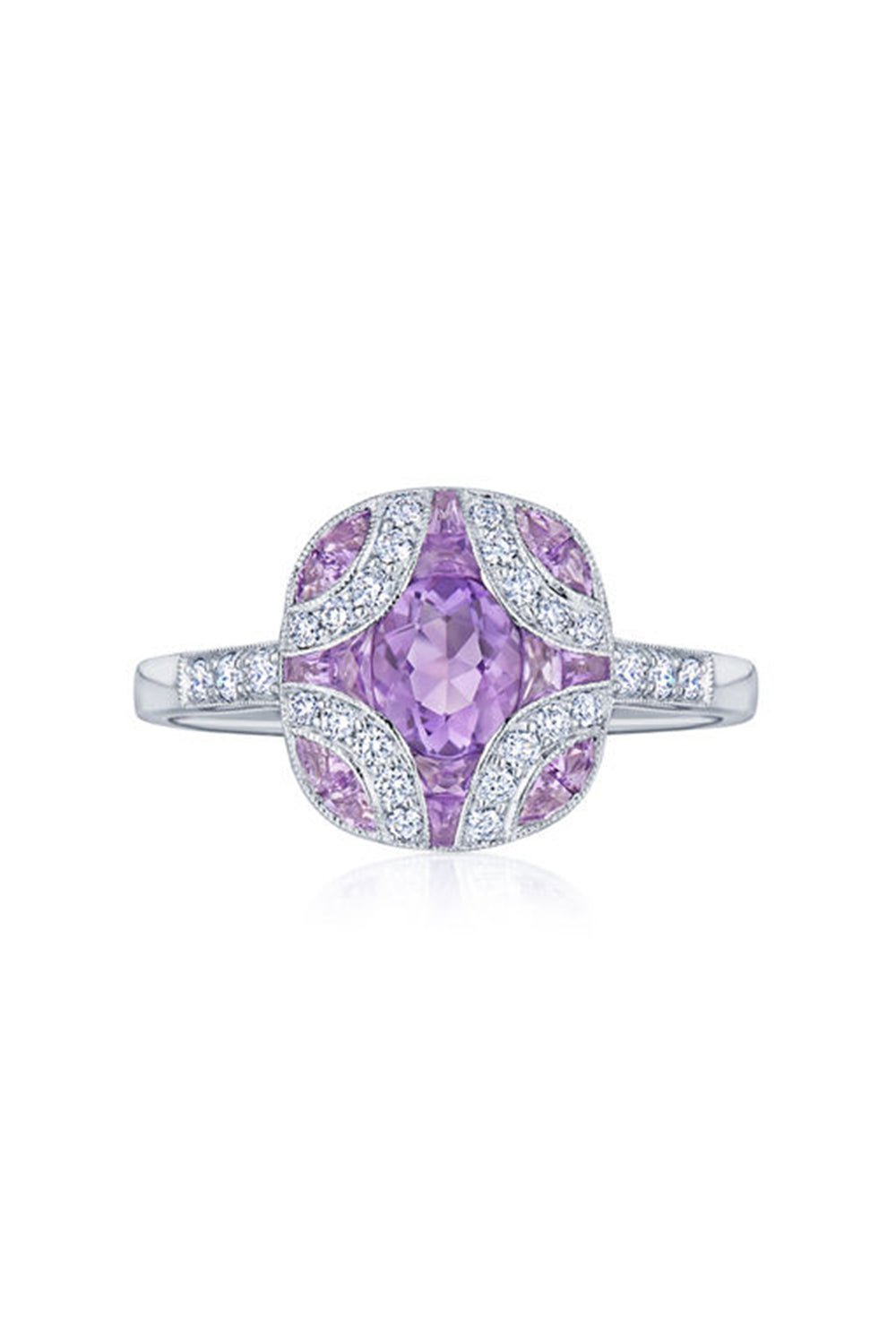 KWIAT-Argyle Amethyst Diamond Ring-WHITE GOLD