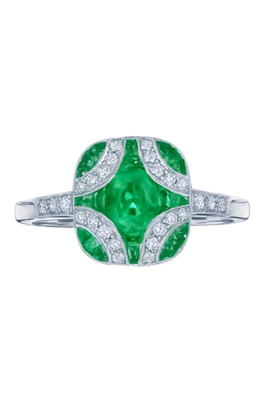 KWIAT-Argyle Emerald Diamond Ring-WHITE GOLD