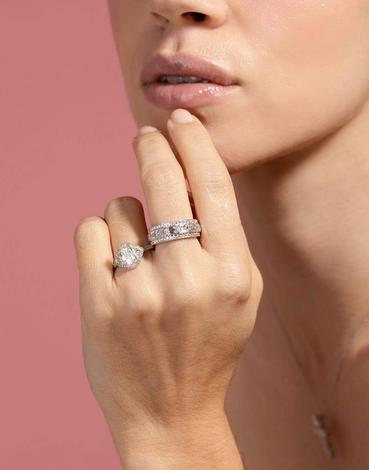 KWIAT-Ashoka Diamond East/West Half Band-WHITE GOLD