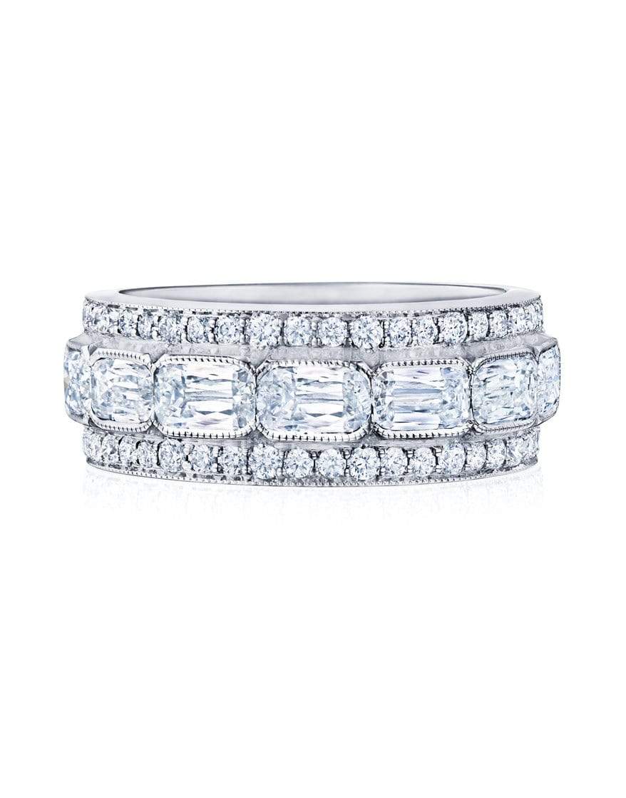 KWIAT-Ashoka Diamond East/West Half Band-WHITE GOLD