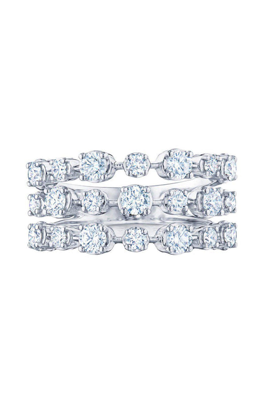 Diamond Three Row Starry Night Ring-WHITE GOLD-6-JEWELRYFINE JEWELRING-KWIAT