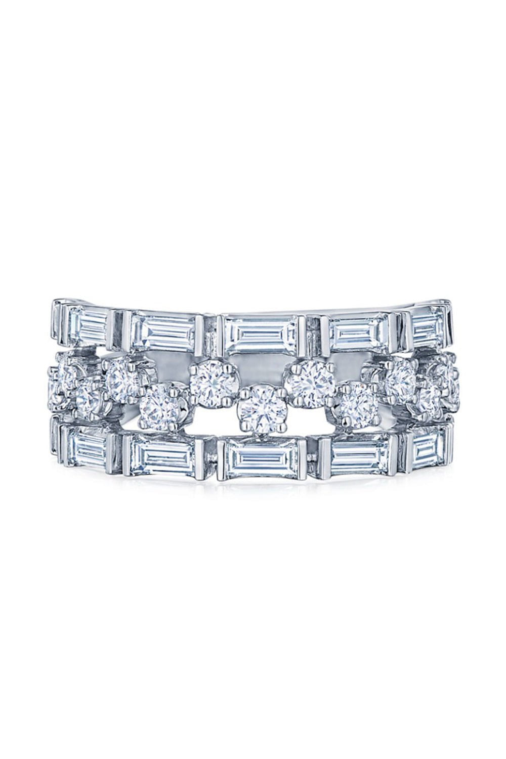 KWIAT-Duet Diamond Band Ring-WHITE GOLD
