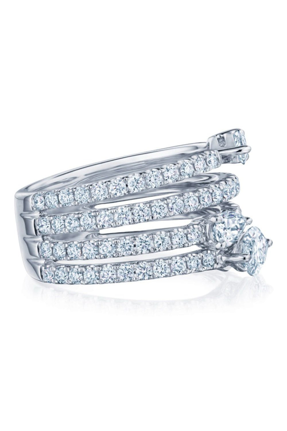 KWIAT-Four Row Diamond Ring-WHITE GOLD