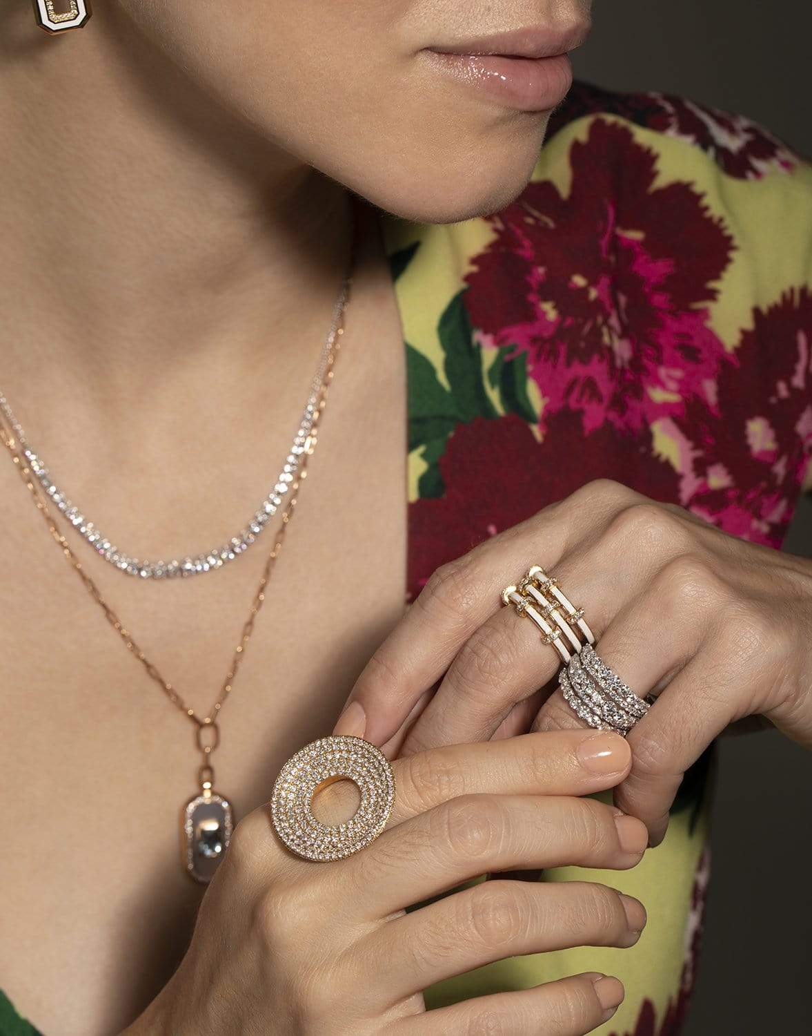 KWIAT-Lyric Five Row Diamond Ring-WHITE GOLD