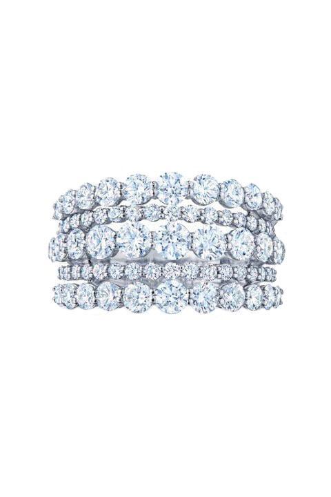 Lyric Five Row Ring-WHITE GOLD-6-JEWELRYFINE JEWELRING-KWIAT