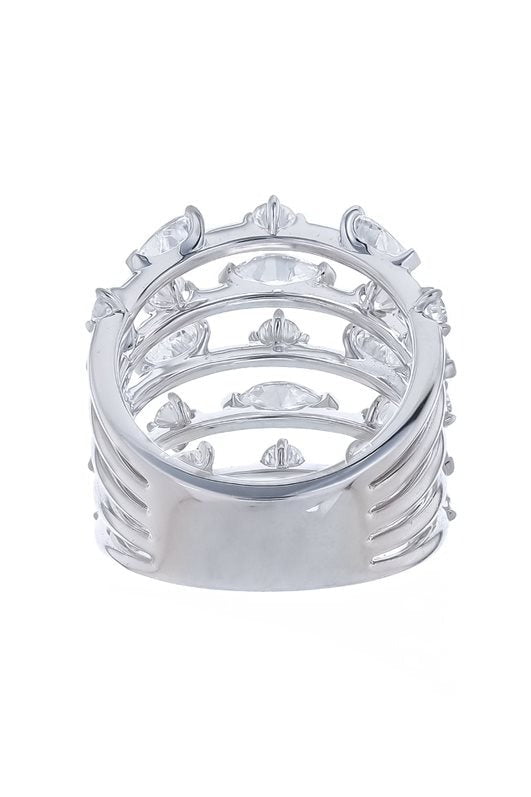 KWIAT-Starry Night 5 Row Diamond Ring-WHITE GOLD
