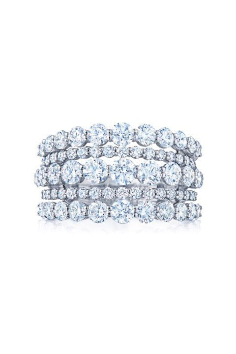 KWIAT-Lyric 5 Row Diamond Ring-WHITE GOLD