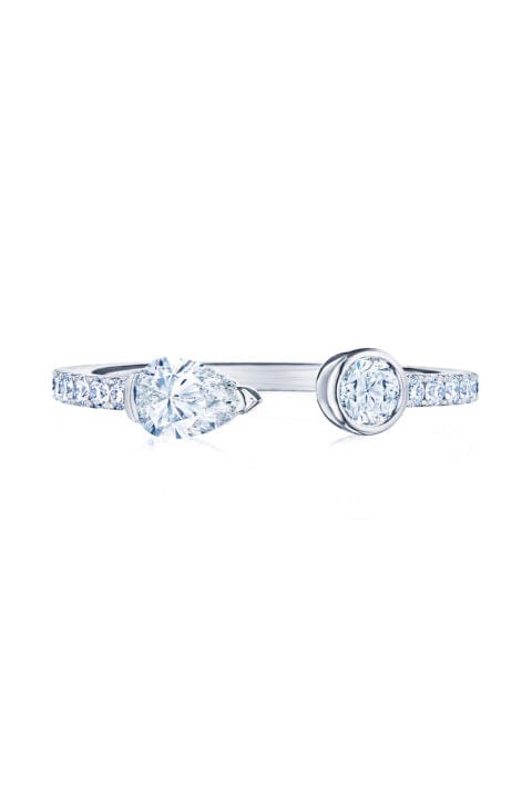 KWIAT-Diamond Eclipse Open Ring-WHITE GOLD