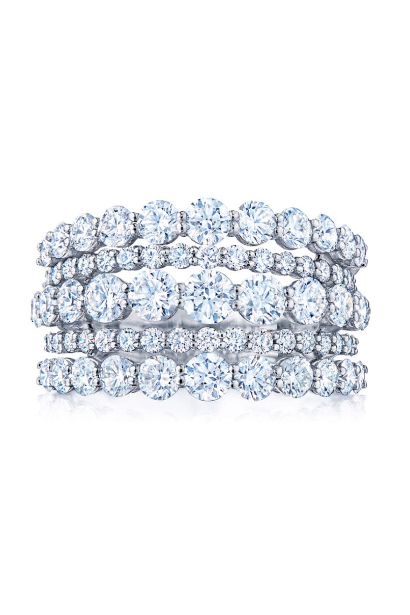 KWIAT-Lyric Five Row Ring-WHITE GOLD