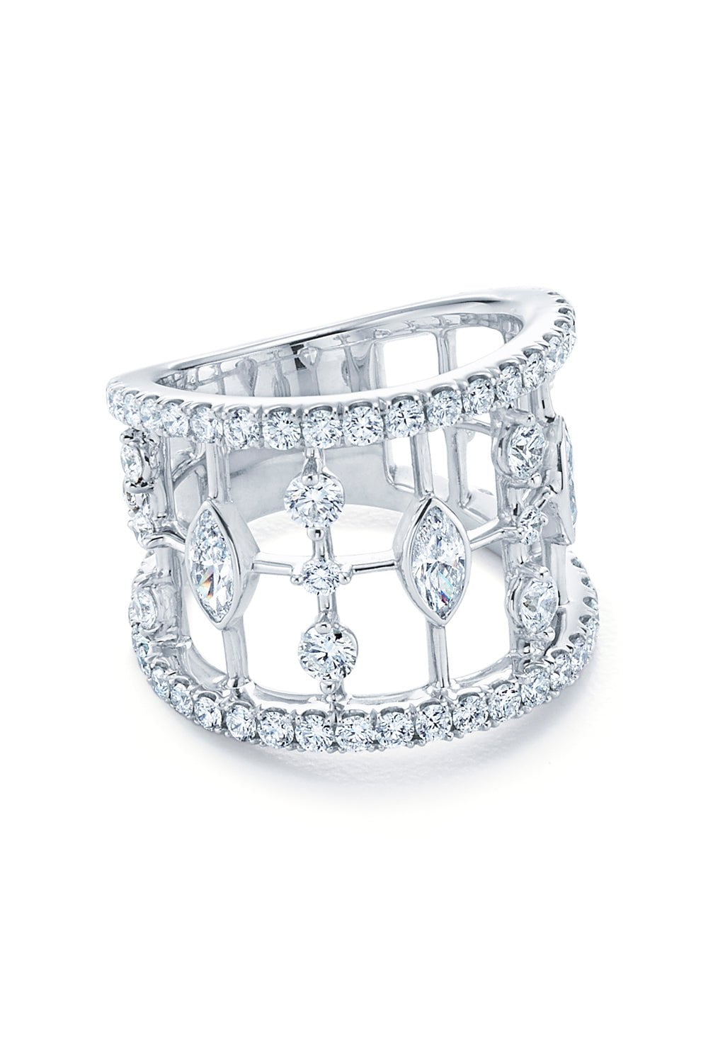 KWIAT-Starry Night Wide Ring-WHITE GOLD