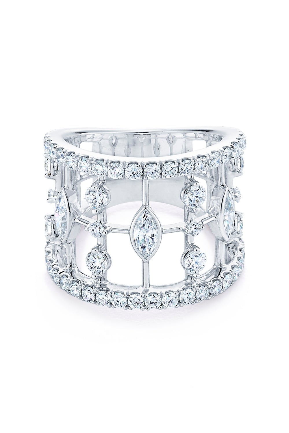 KWIAT-Starry Night Wide Ring-WHITE GOLD