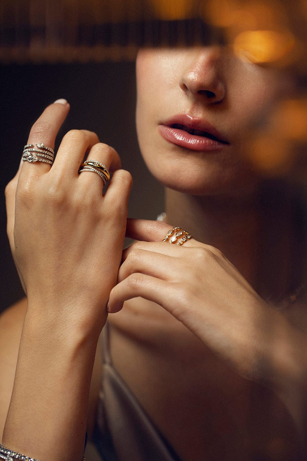 KWIAT-Orbit Stacked Ring-YELLOW GOLD