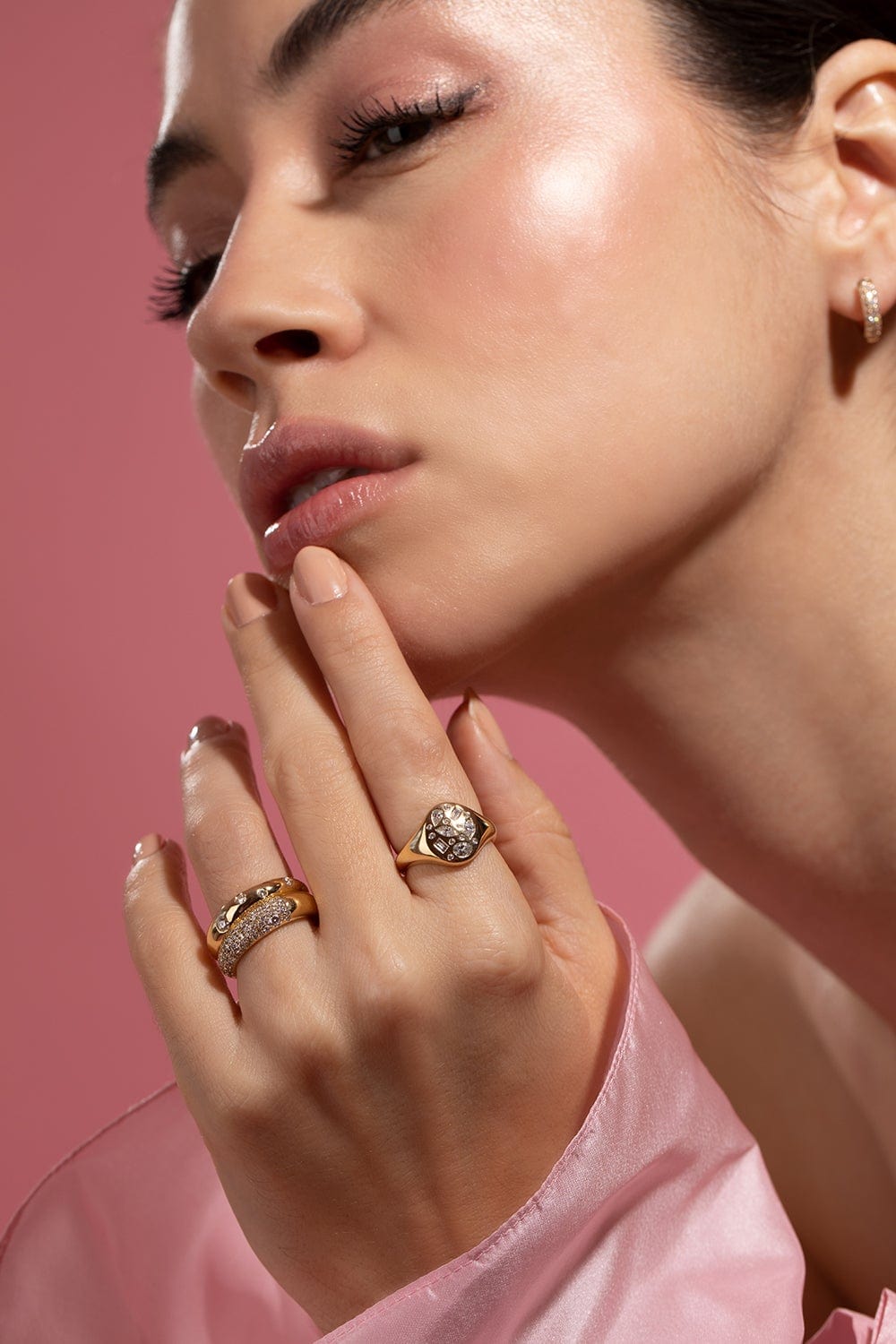 KWIAT-Cobblestone Signet Ring-YELLOW GOLD