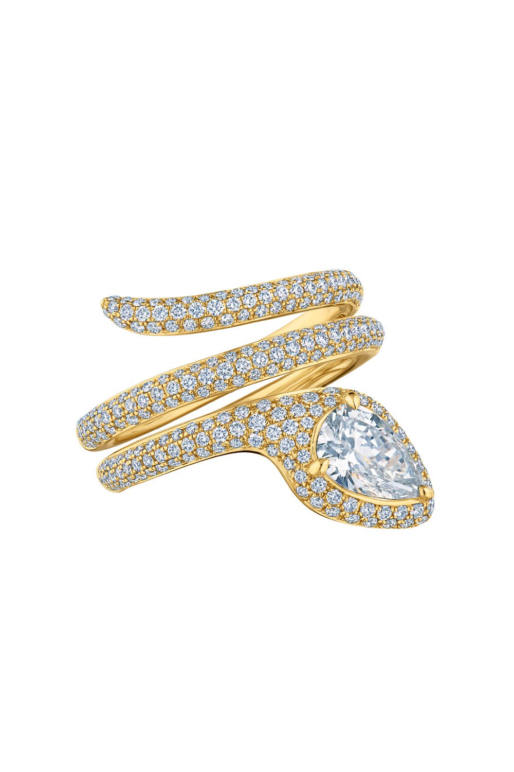 KWIAT-Diamond Snake Ring-YELLOW GOLD