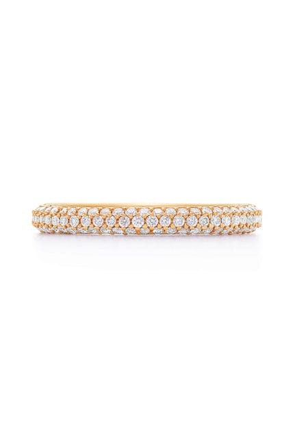 KWIAT-Moonlight 3 Row Diamond Band-YELLOW GOLD