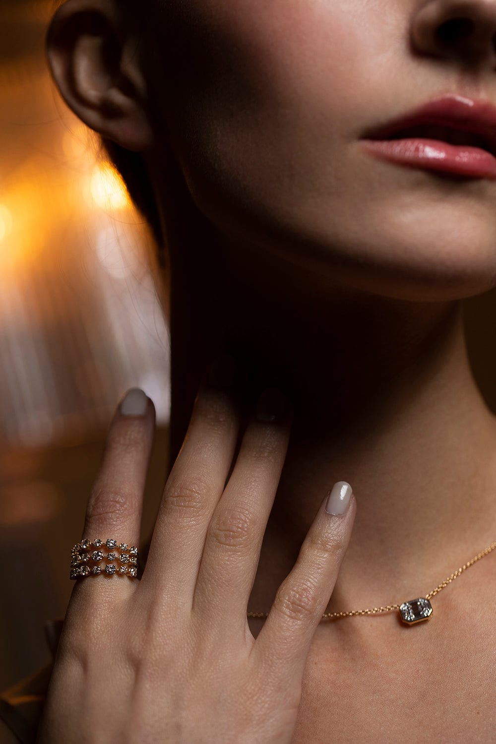 KWIAT-Starry Night 3 Row Diamond Ring-YELLOW GOLD