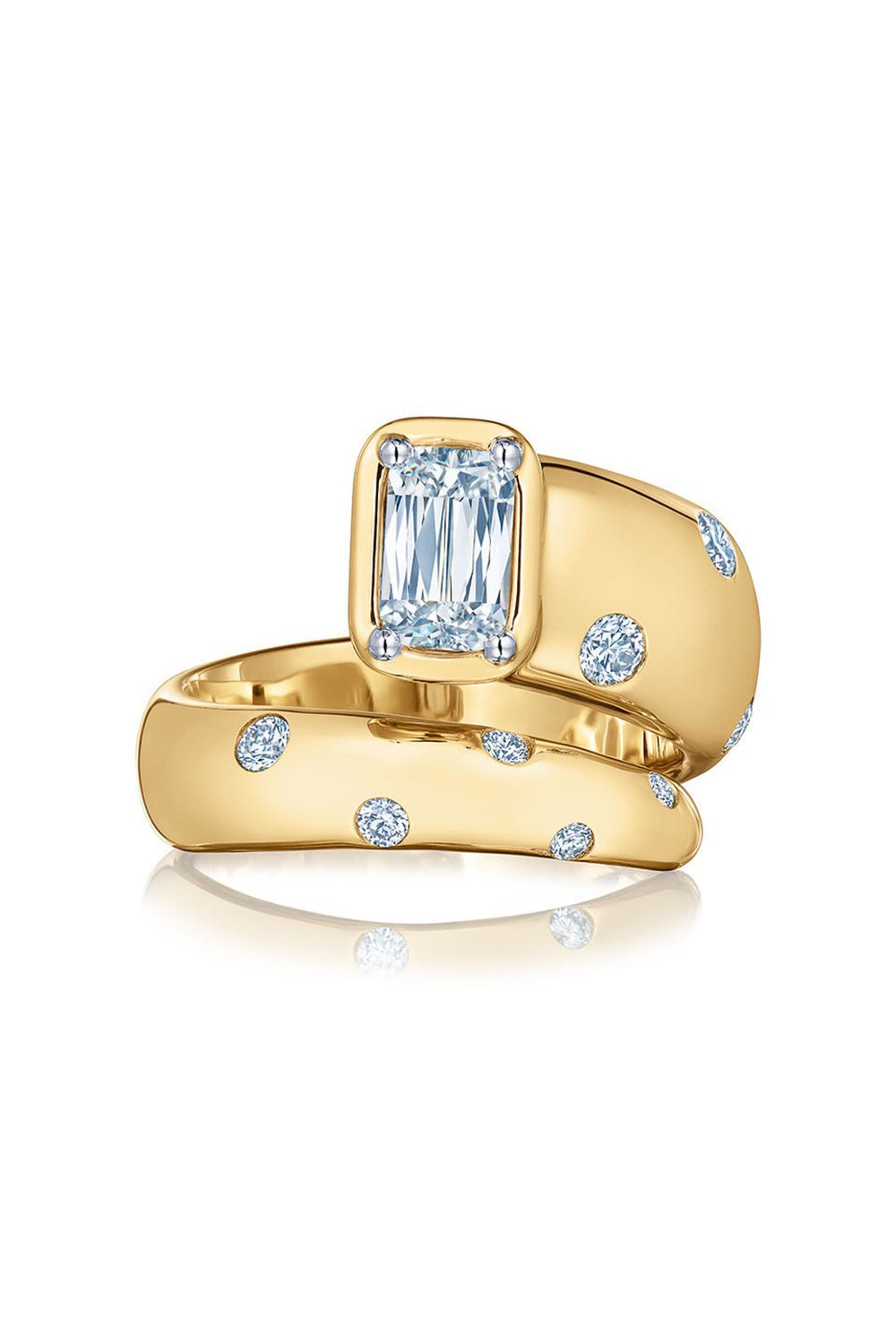  KWIAT-Cobblestone Diamond Accent Wrap Ring-YELLOW GOLD 