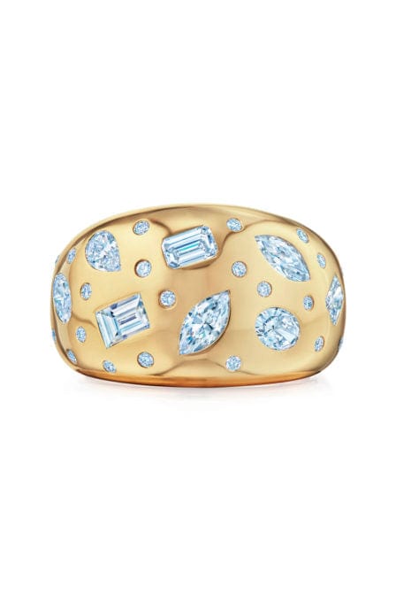 KWIAT-Diamond Cobblestone Wide Band Ring-YELLOW GOLD