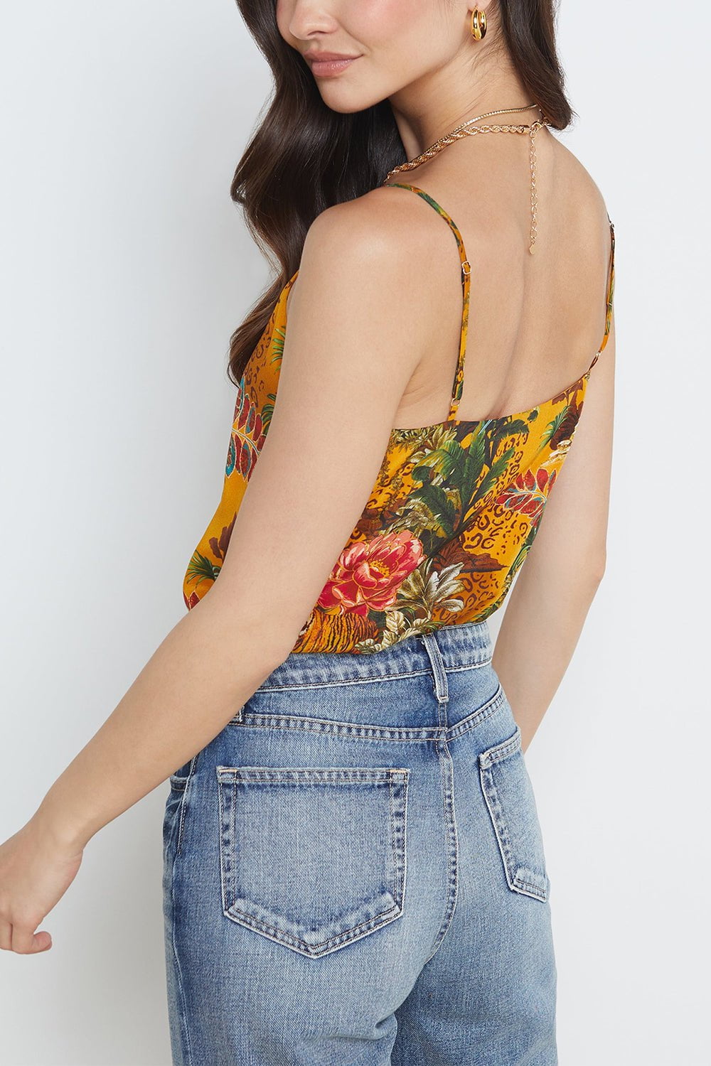 Jane Tank - Yellow Floral Jungle – Marissa Collections