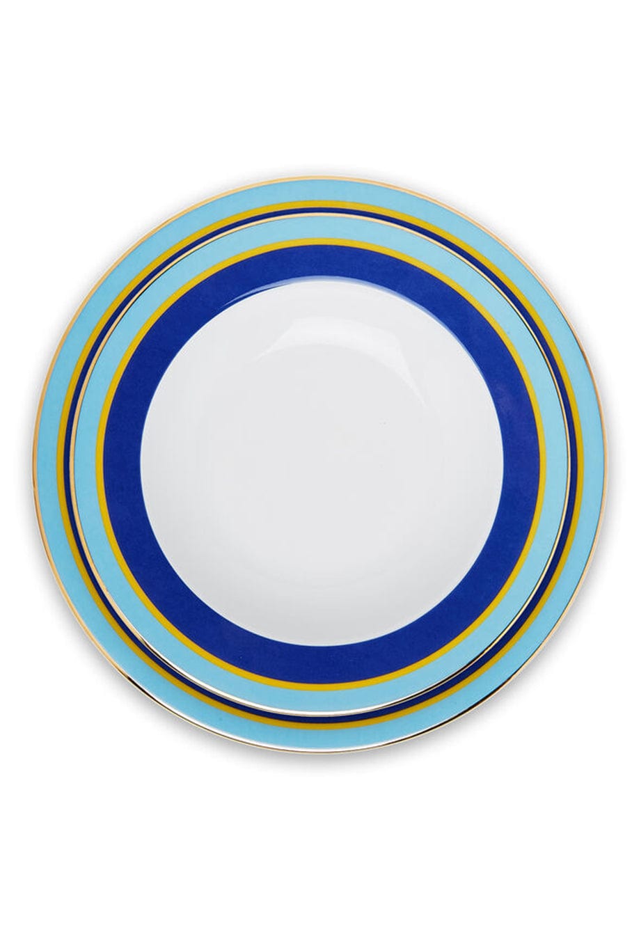 LA DOUBLEJ-Set of 2 Soup & Dinner Plates-BLU