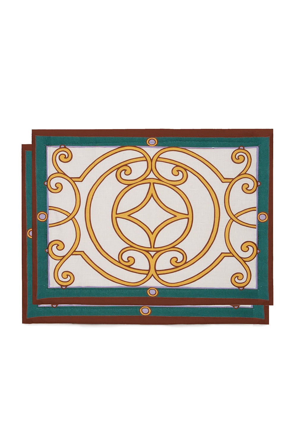 LA DOUBLEJ-Tablemat Set Of 2 - Cortile Gold-CORTGOLD