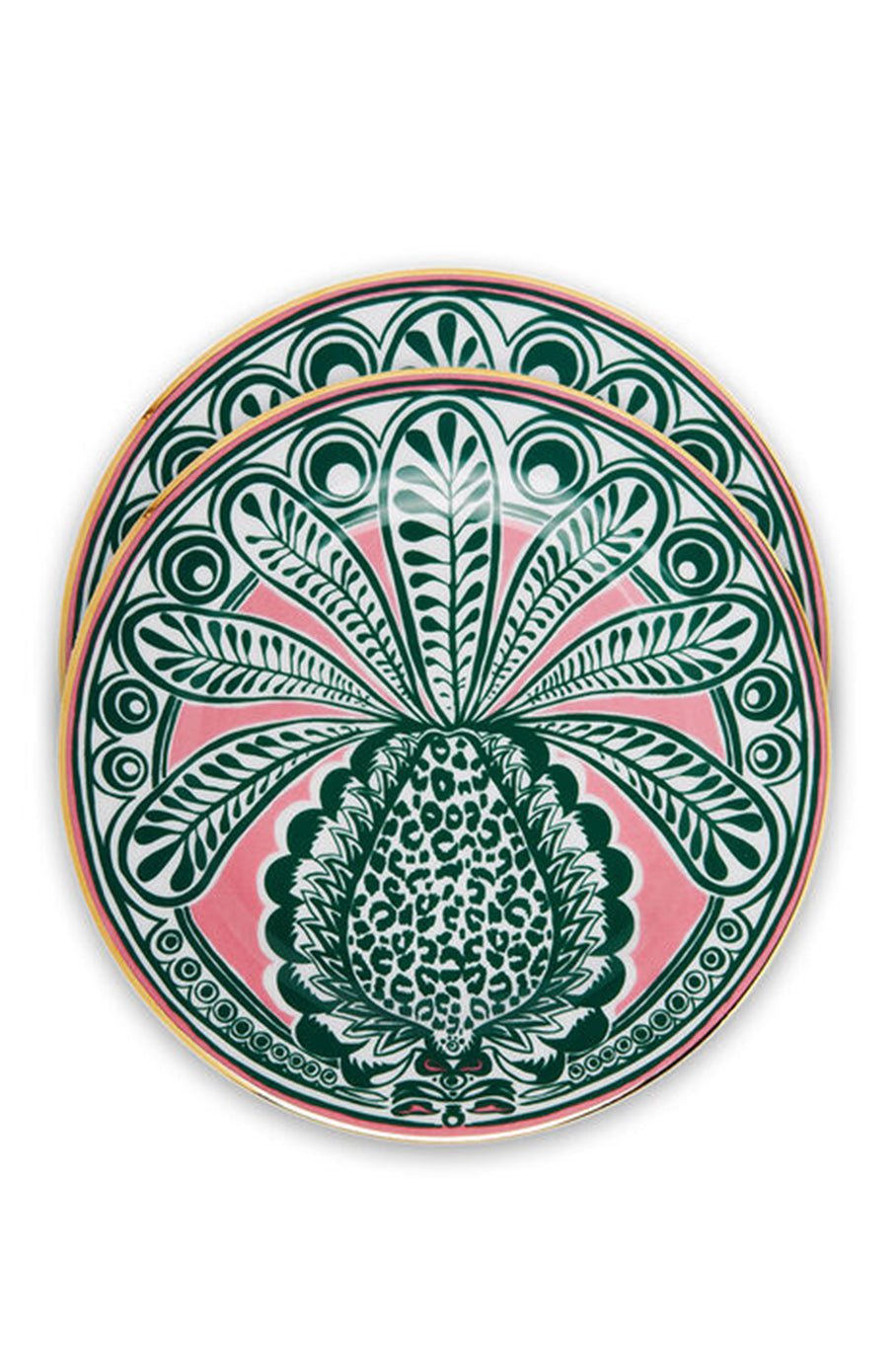 LA DOUBLEJ-Set of 2 Dessert Plates - Fushia-FUXIA