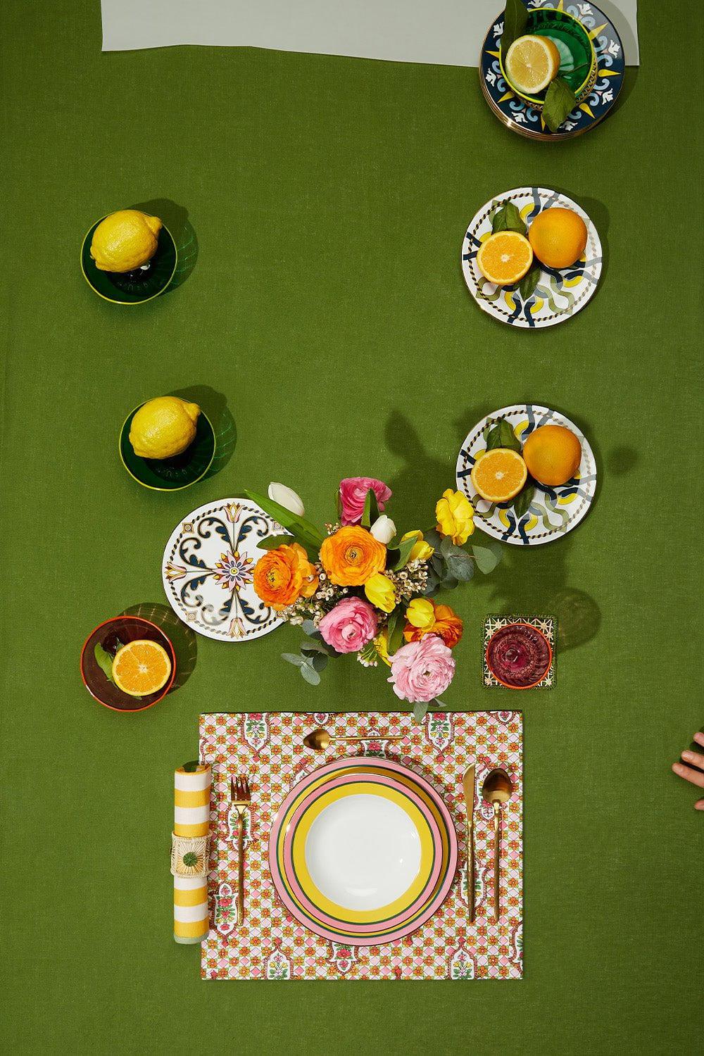 LA DOUBLEJ-Soup and Dinner Plates Set Of 2 - Rainbow Giallo-GIALLO