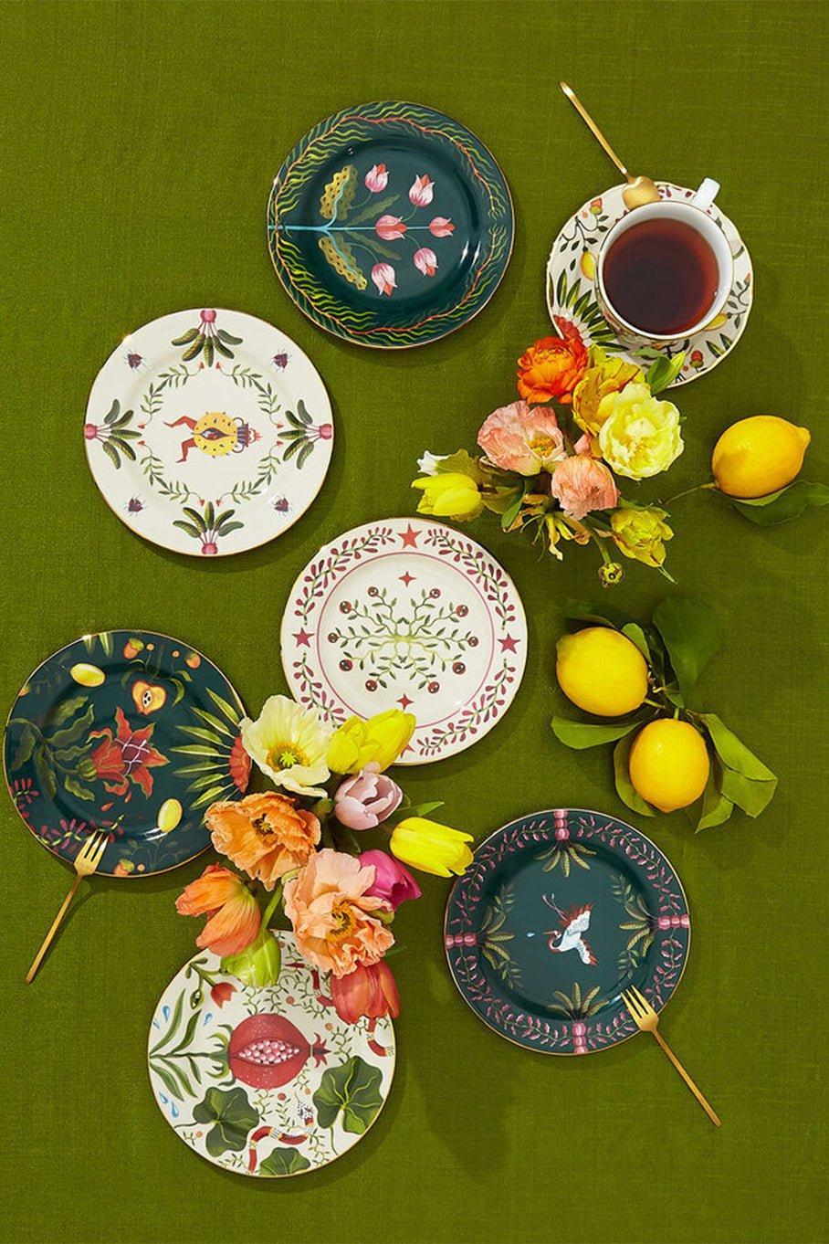 LA DOUBLEJ-Set of 6 Dessert Plates - Mix-MIX