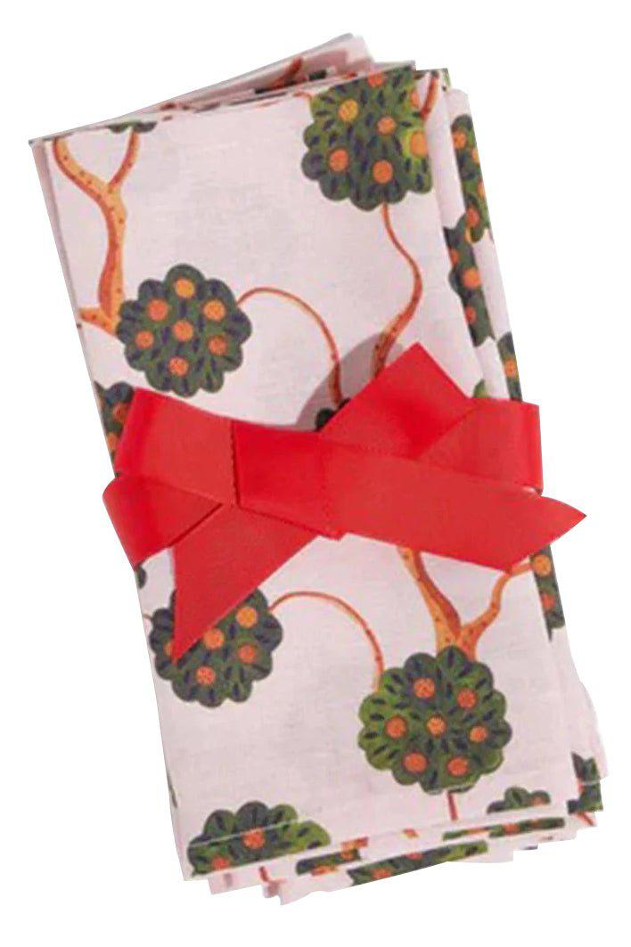 LA DOUBLEJ-Large Napkin Set of 6 - Orange Grove-ORNGGROV