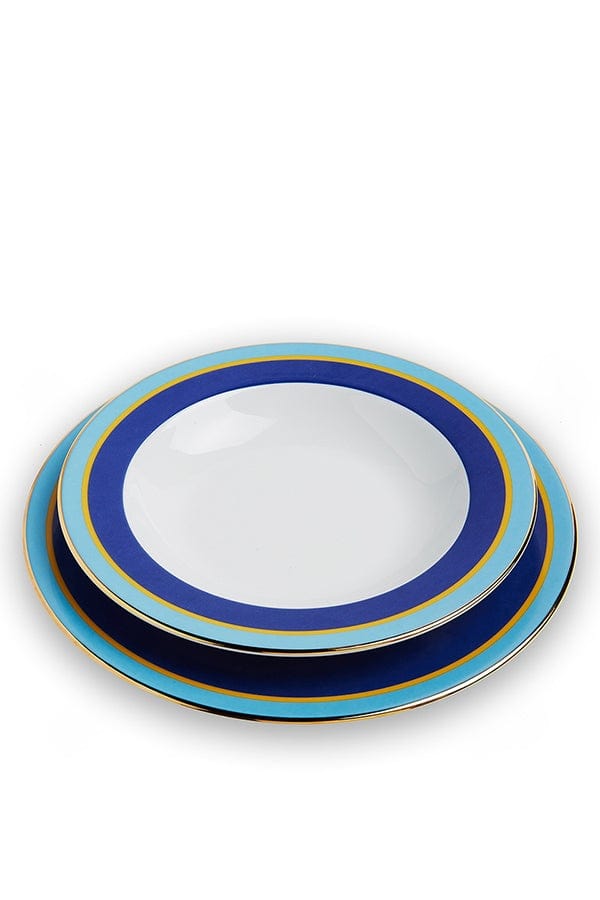 LA DOUBLEJ-Soup & Dinner Plates Set Of 8-RAINBOW