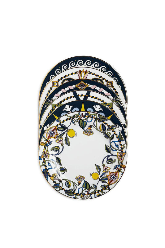 Set Of 6 Dessert Plates - Vesuvio-VESUVIO-ACCESSORIEHOME-LA DOUBLEJ