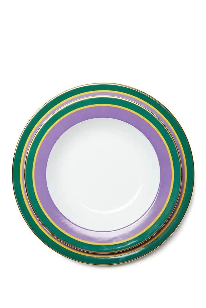 LA DOUBLEJ-Set of 2 Soup & Dinner Plates - Viola-VIOLA
