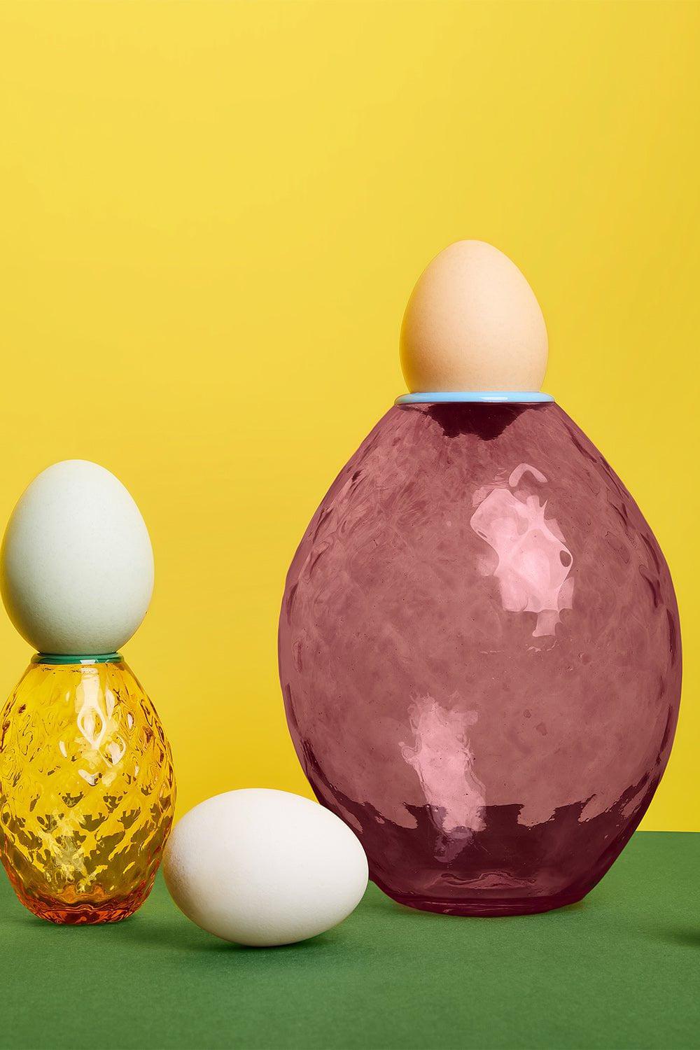 LA DOUBLEJ-Murano Glass Egg - Violet-VIOLET