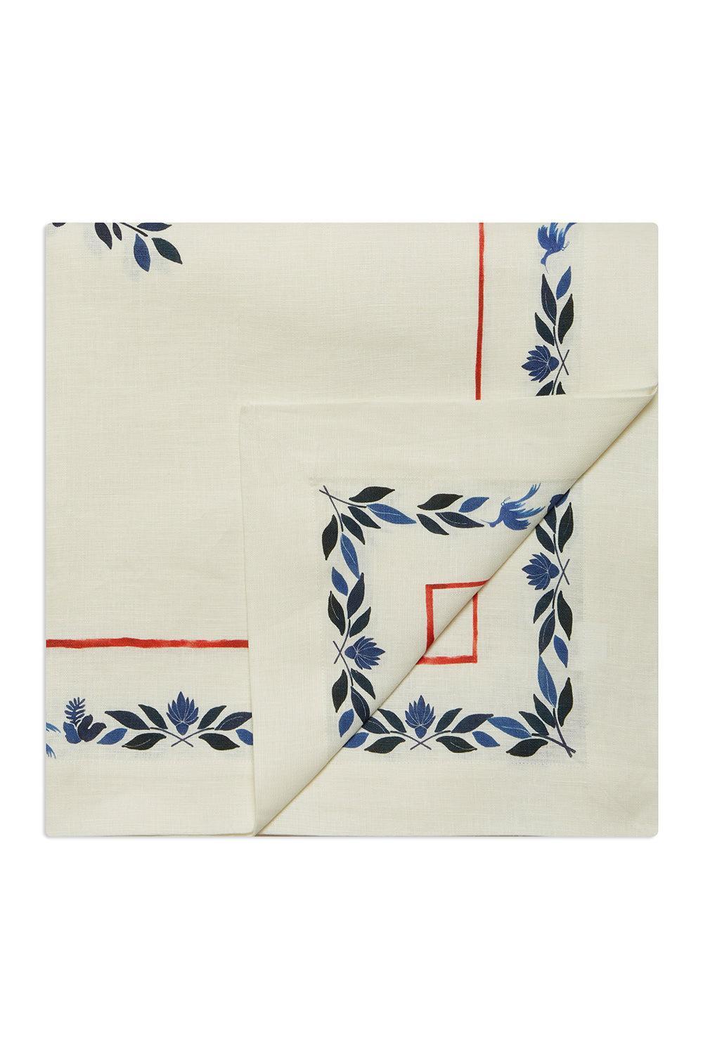 Large Tablecloth - Wildbird Placee Blue-WLDBIRD-ACCESSORIEHOME-LA DOUBLEJ