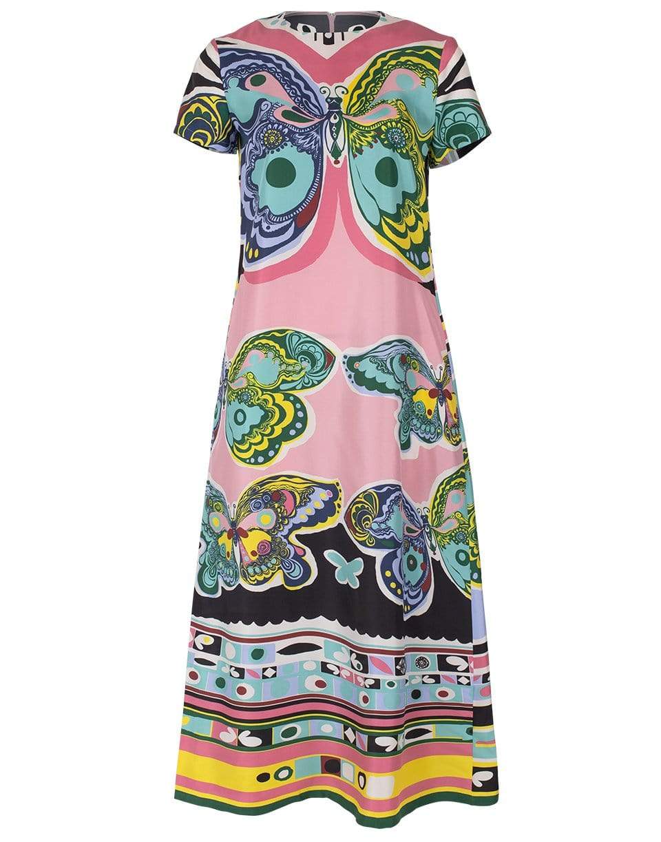 LA DOUBLEJ-Butterfly Print Swing Dress-