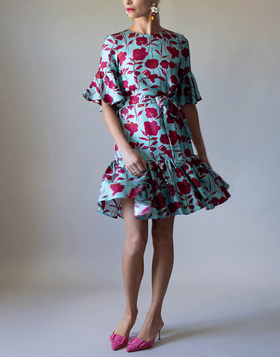 green emerald velvet dress Unique Vintage Teal & Western Rose Madeline Swing Dress