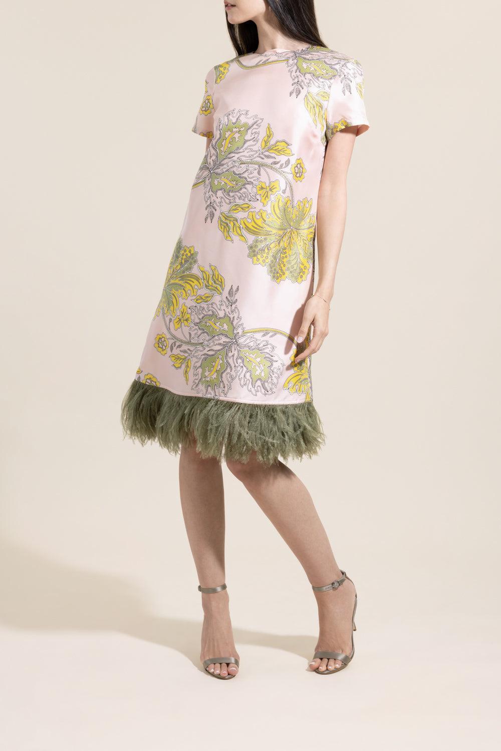 Mini Swing Dress - Swathe-FLORAL-38-CLOTHINGDRESSCASUAL-LA DOUBLEJ