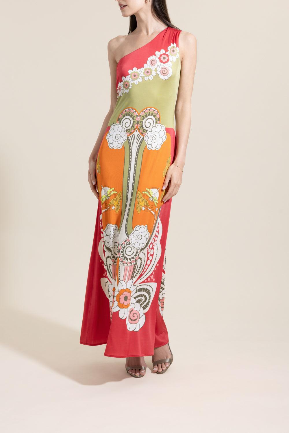 Clingy Swing Dress - Ambrosia Placée-FLORAL-XS-CLOTHINGDRESSCASUAL-LA DOUBLEJ