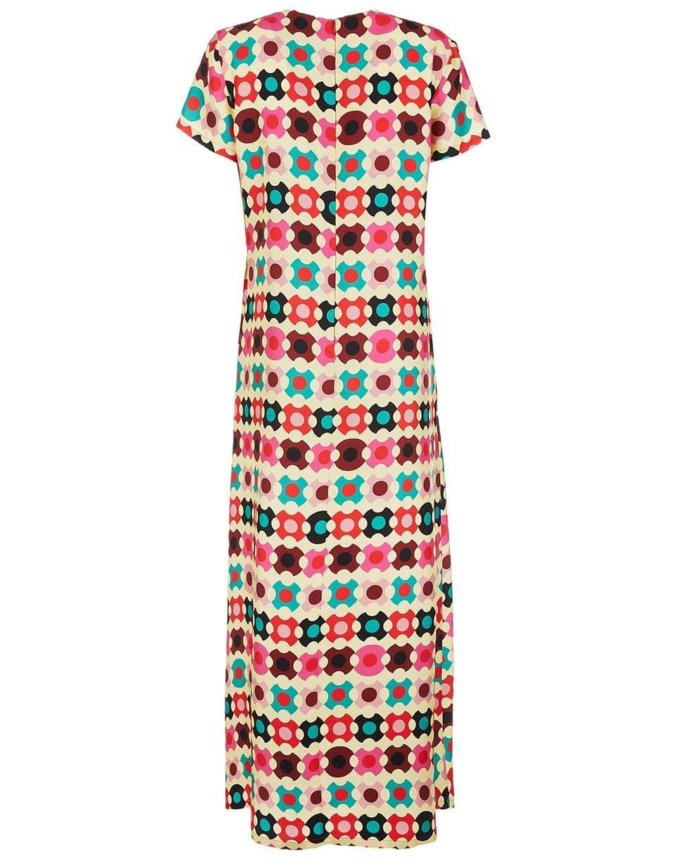 LA DOUBLEJ-Groovy Dot Giallo Silk Twill Swing Dress-